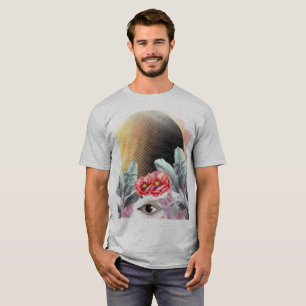 Camiseta masculina de diseño creativo "El eclipse