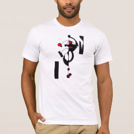 Camiseta masculina de diseño geográfico rojo