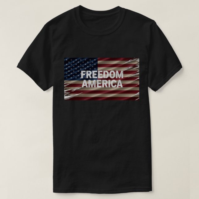 Camiseta masculina de EEUU LIBRE (Diseño del anverso)