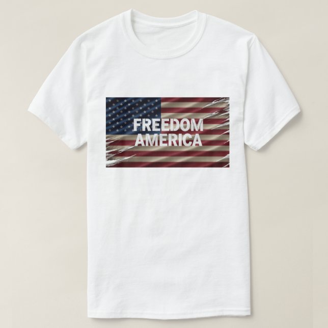Camiseta masculina de EEUU LIBRE (Diseño del anverso)