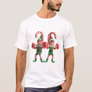 Camiseta masculina de Elf Barbell desafiante