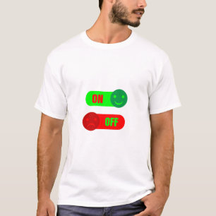 Camiseta masculina de emoji de humor On Off