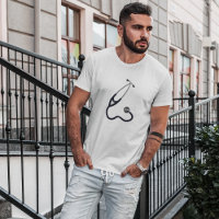 Camiseta masculina de estetoscopio