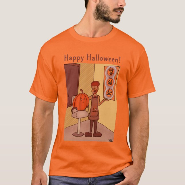 Camiseta masculina de Halloween de nueva aparienci (Anverso)