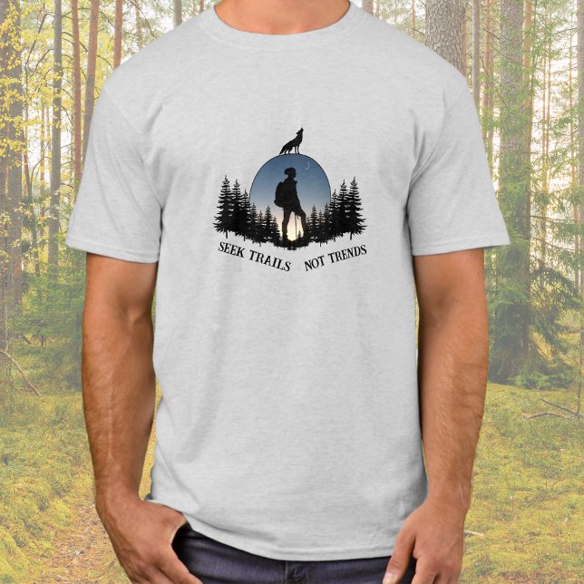 Camiseta masculina de Hiker's Wilderness Adventure (Hiker Adventure Wilderness Men’s T-shirt)