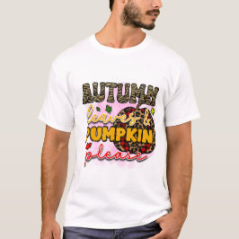 Camiseta masculina de hojas de otoño