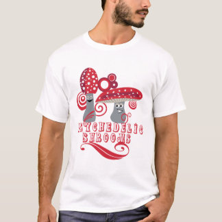 Camiseta masculina de hongos retro Groovy
