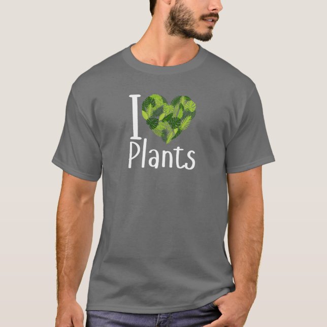 Camiseta masculina de I Love Plants (Anverso)