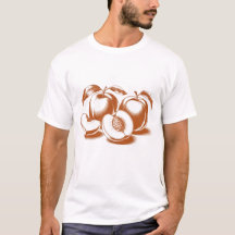 Camiseta masculina de ilustración de melocotón vin