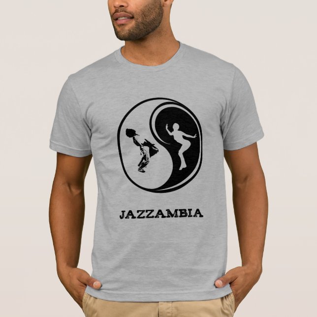 Camiseta masculina de Jazzambia Yin Yang (Anverso)