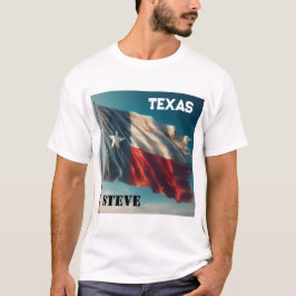Camiseta masculina de la bandera de Texas 