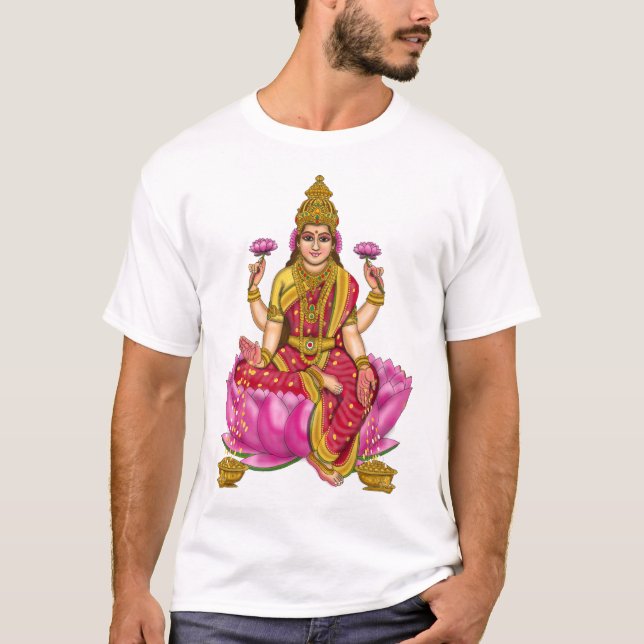 Camiseta masculina de la diosa Lakshmi (Anverso)