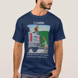 Camiseta masculina de la marina de aprendizaje a d