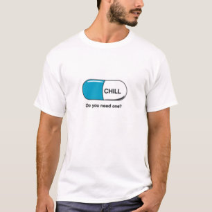 Camiseta masculina de la píldora desapasible