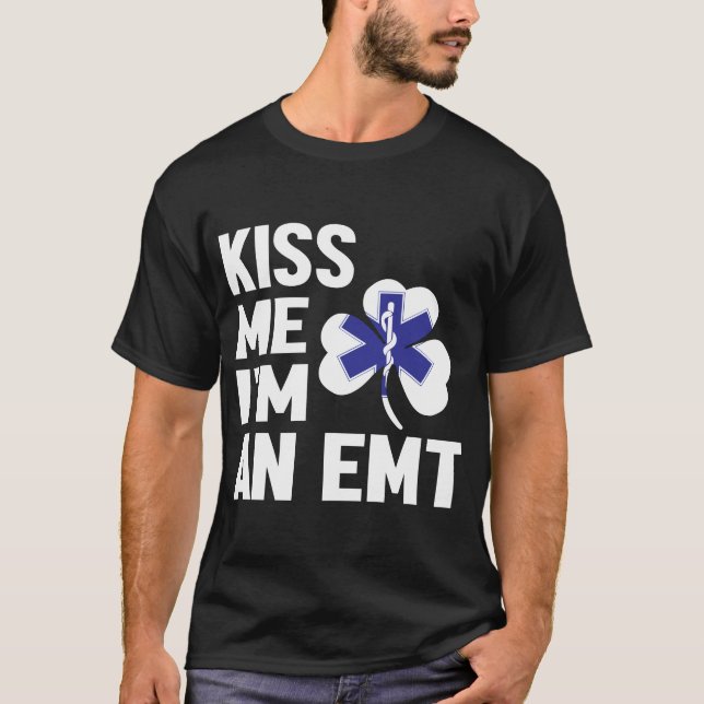 Camiseta masculina de la serie Kiss me (Soy un EMT (Anverso)