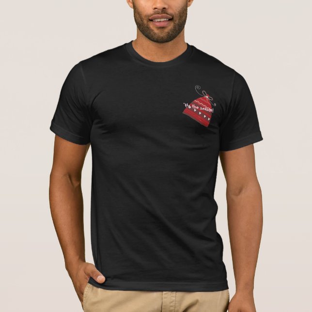 Camiseta masculina de los feriados de invierno (Anverso)