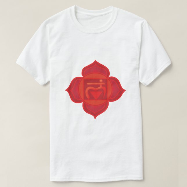 Camiseta masculina de Muladhara chakra (Diseño del anverso)
