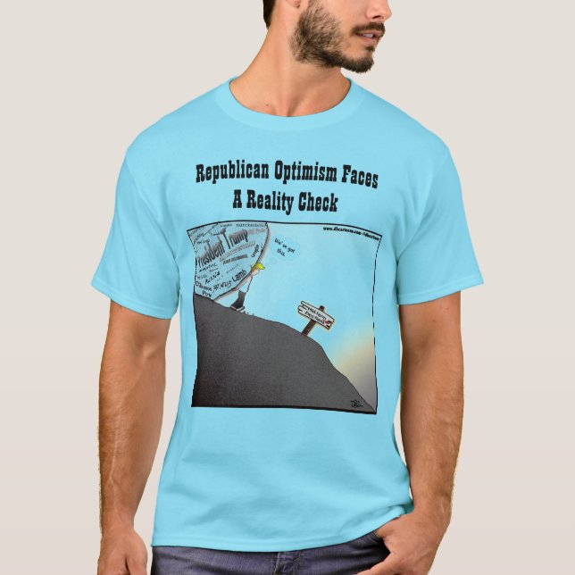 Camiseta masculina de optimismo republicano (Anverso)