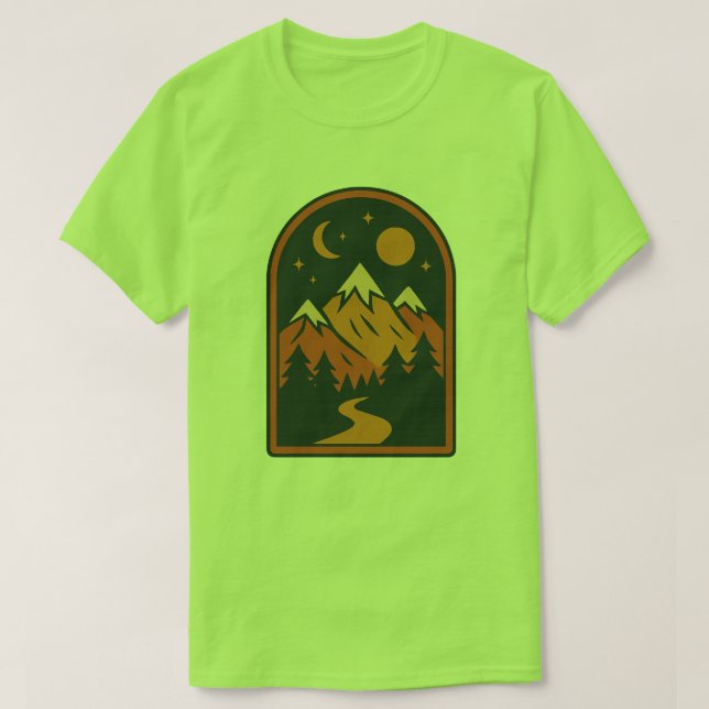 Camiseta masculina de paisaje celestial (Diseño del anverso)
