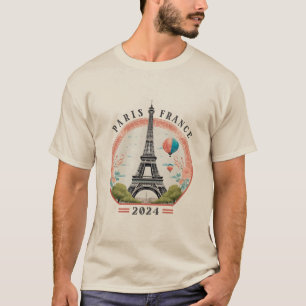 Camiseta masculina de París Francia 2024, París Fr