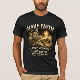 Camiseta masculina de plantilla Ten fe en Dios