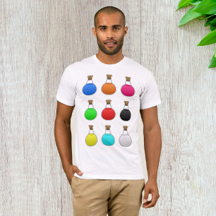 Camiseta masculina de pociones coloridas