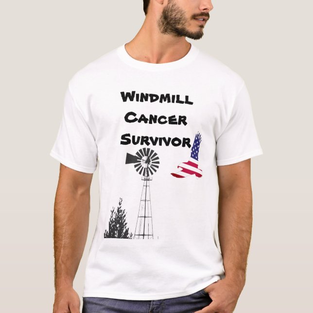 Camiseta masculina de sobreviviente de cáncer de m (Anverso)