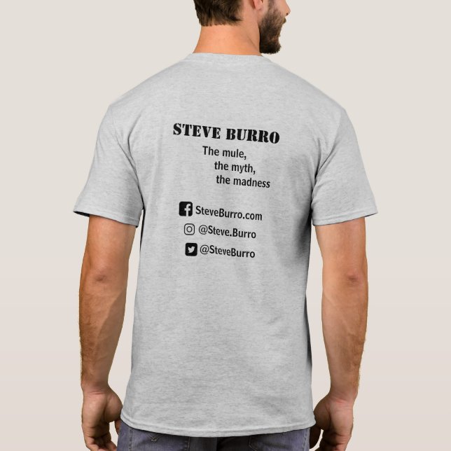 Camiseta masculina de Steve Burro (Reverso)
