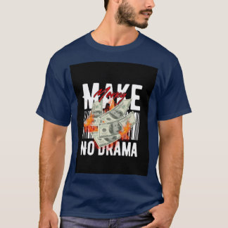 Camiseta masculina de streetwear para ganar dinero
