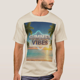 Camiseta masculina de Summer Vibes - verano 3d y e