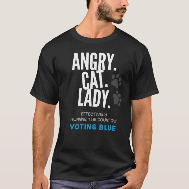 Camiseta masculina de Unisex - Angry. (Anverso)