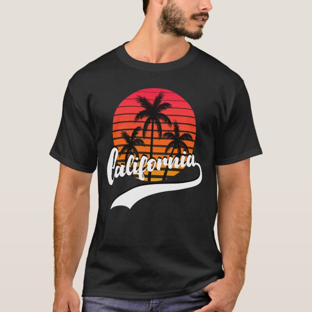 Camiseta masculina de verano de Black California R (Anverso)
