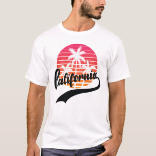 Camiseta masculina de verano retro de California