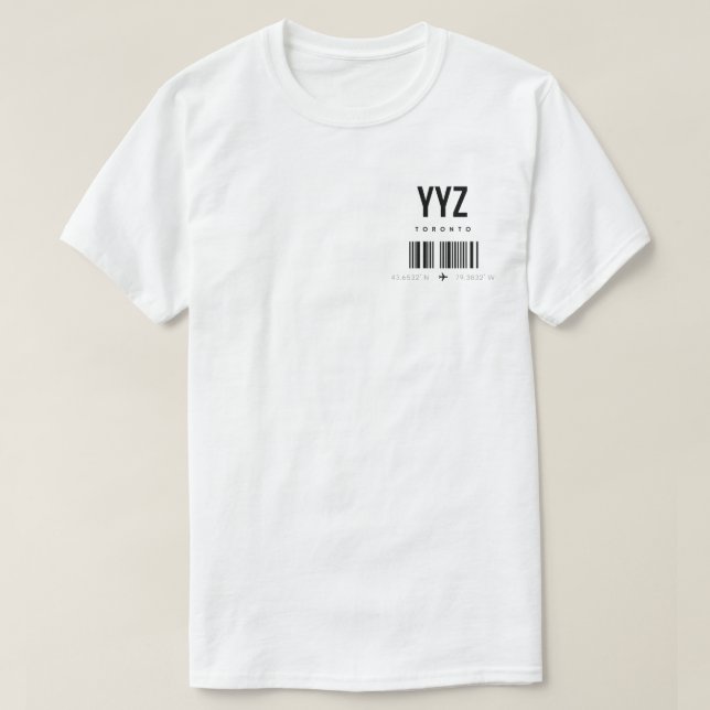 Camiseta masculina de YYZ Toronto (Diseño del anverso)