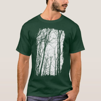 Camiseta masculina del bosque de árboles