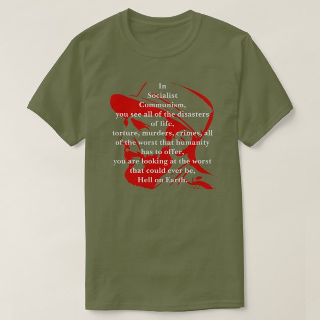 Camiseta masculina del comunismo y el socialismo c (Diseño del anverso)