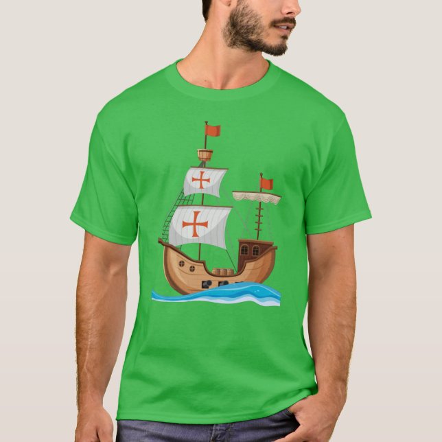Camiseta masculina del Día de Colón (Anverso)