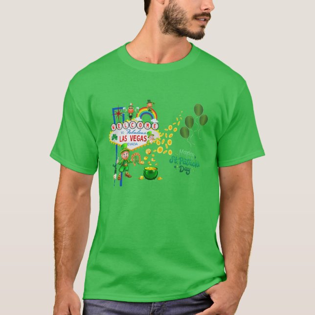 Camiseta masculina del Día de Las Vegas St. Patric (Anverso)