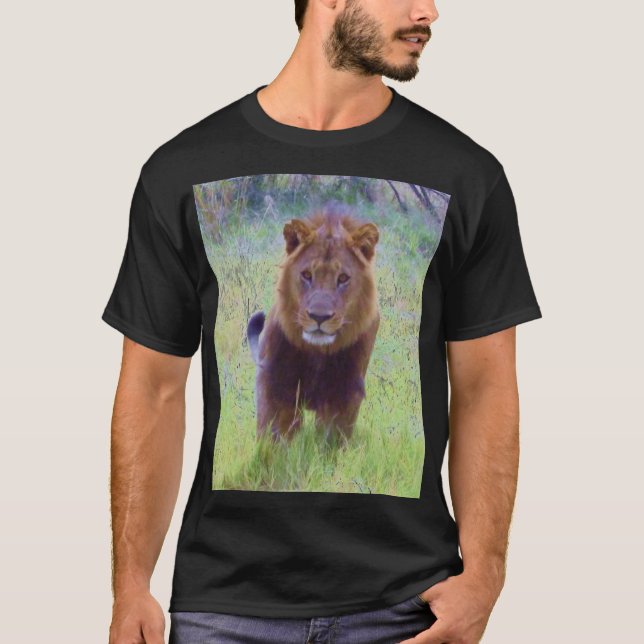 Camiseta masculina del león (Anverso)