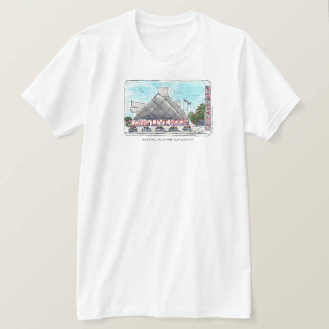 Camiseta masculina del Rock Hall (Anverso del diseño)