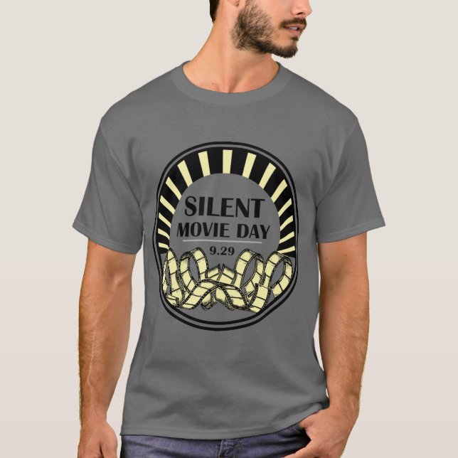 Camiseta masculina del Silent Movie Day (Anverso)