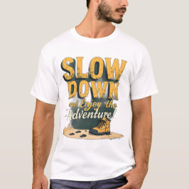 Camiseta masculina - despacio y disfrute de la ave