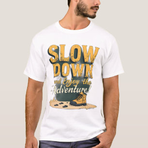 Camiseta masculina - despacio y disfrute de la ave