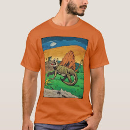 Camiseta masculina Dimetrodon sinápsido Viajero en