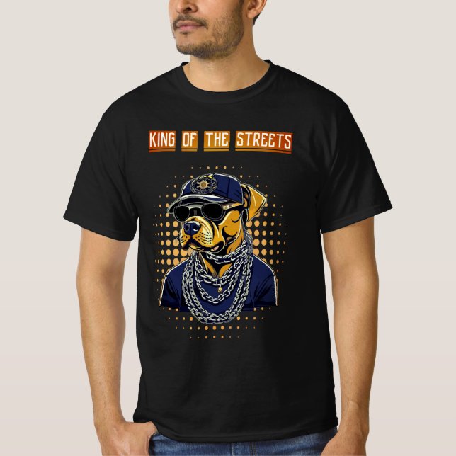 Camiseta masculina Dog King (Anverso)