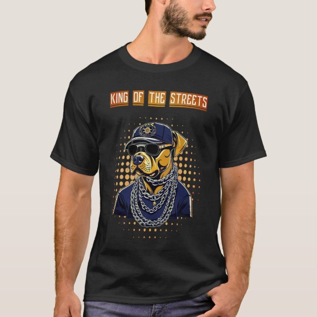 Camiseta masculina Dog King (Anverso)