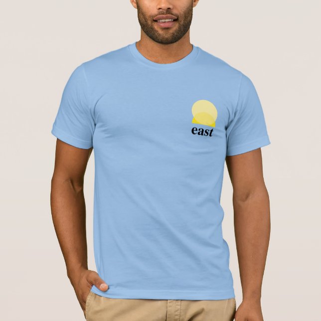 Camiseta masculina en azul bebé (Anverso)
