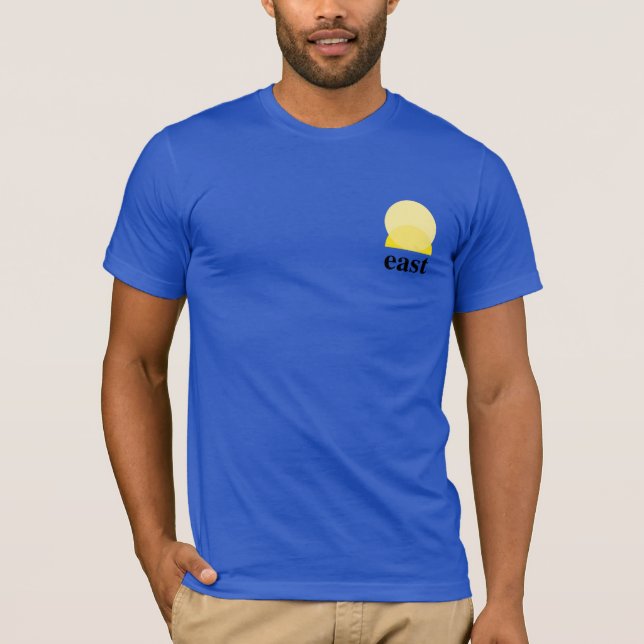 Camiseta masculina en azul real (Anverso)