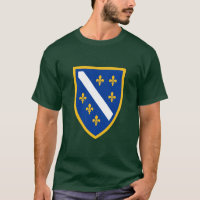 Camiseta masculina Escudo de Bosnia-Herzegovina