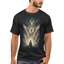 Camiseta masculina Gloriosos Ángeles Celestiales